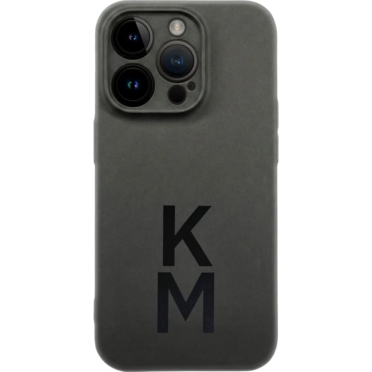 Vertical Initials — Black on Black